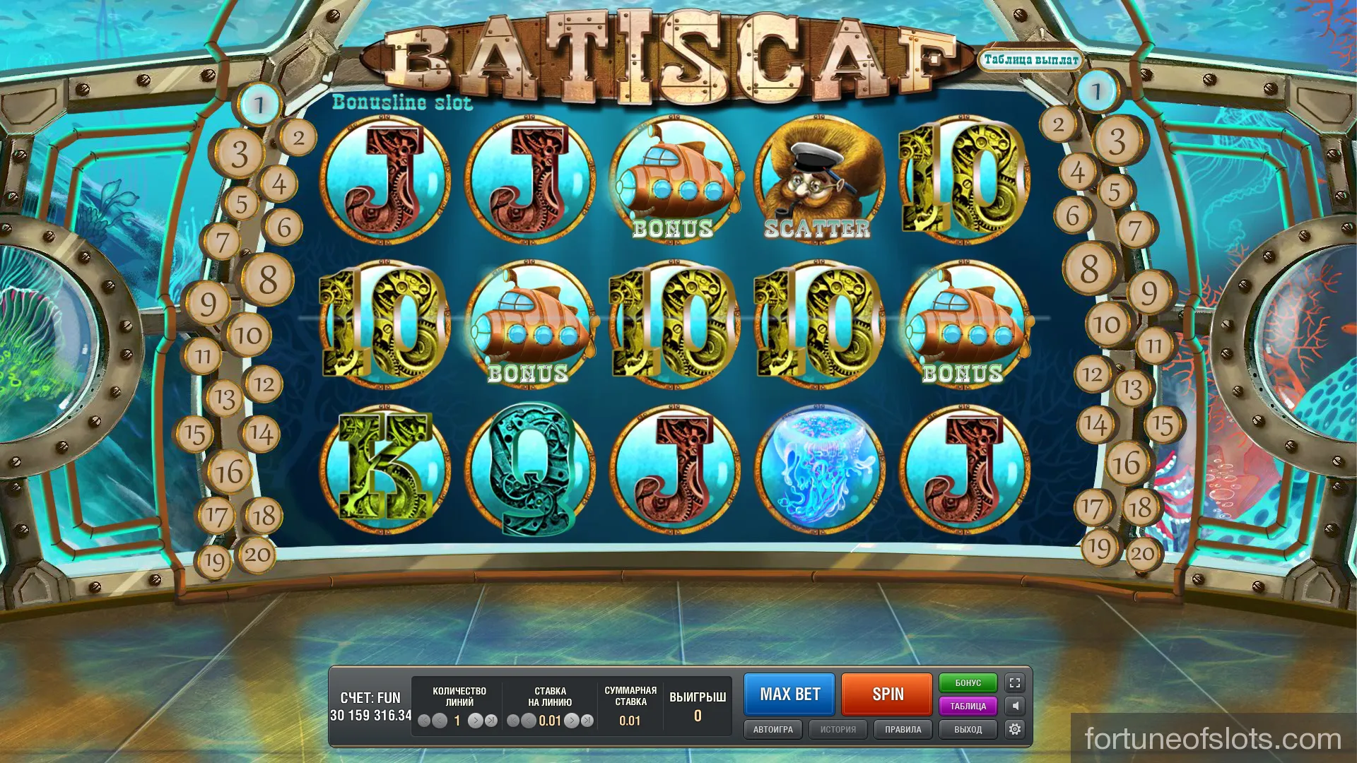 Игровые автоматы Batiscaf