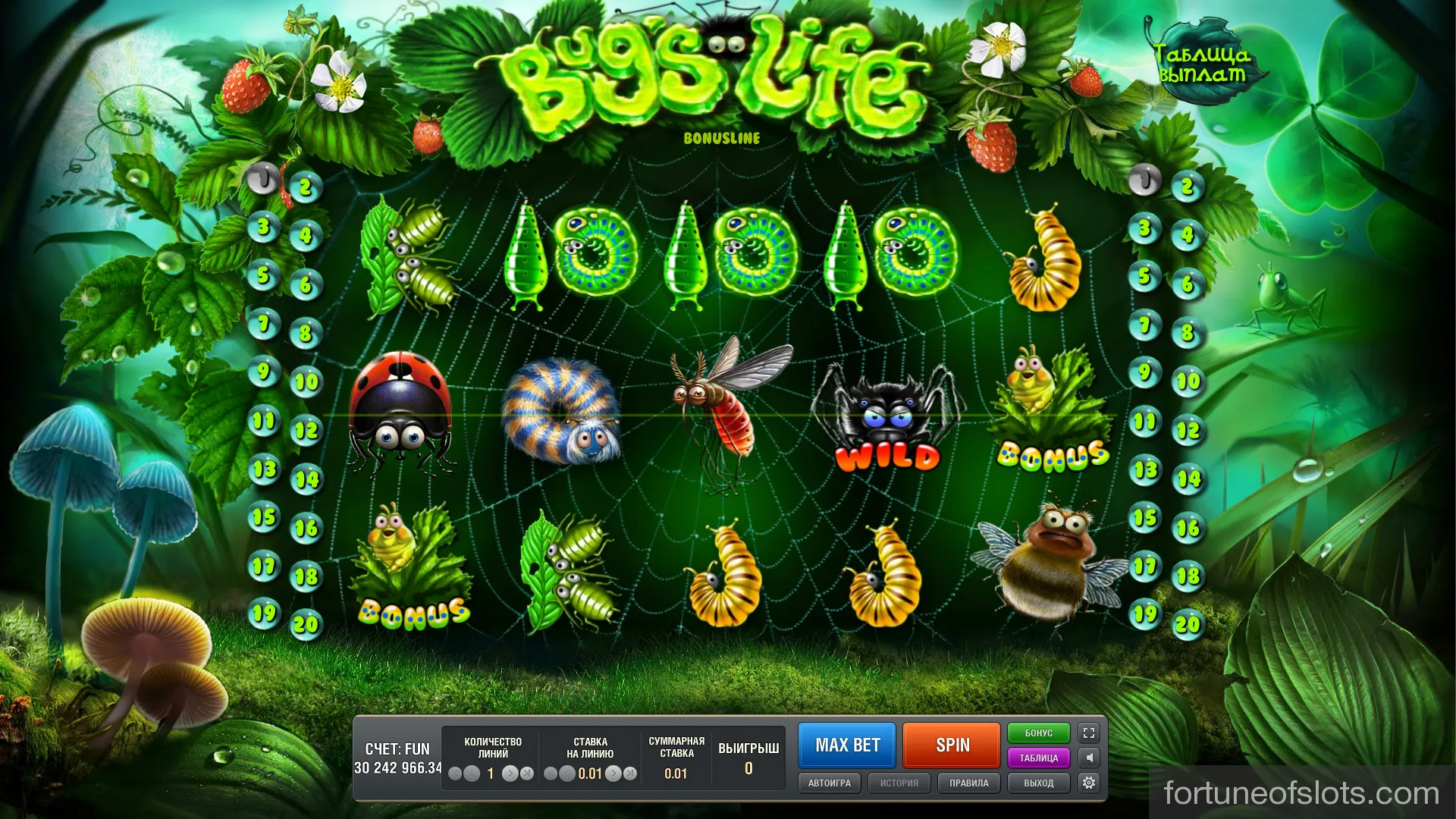Игровые автоматы Bugs life
