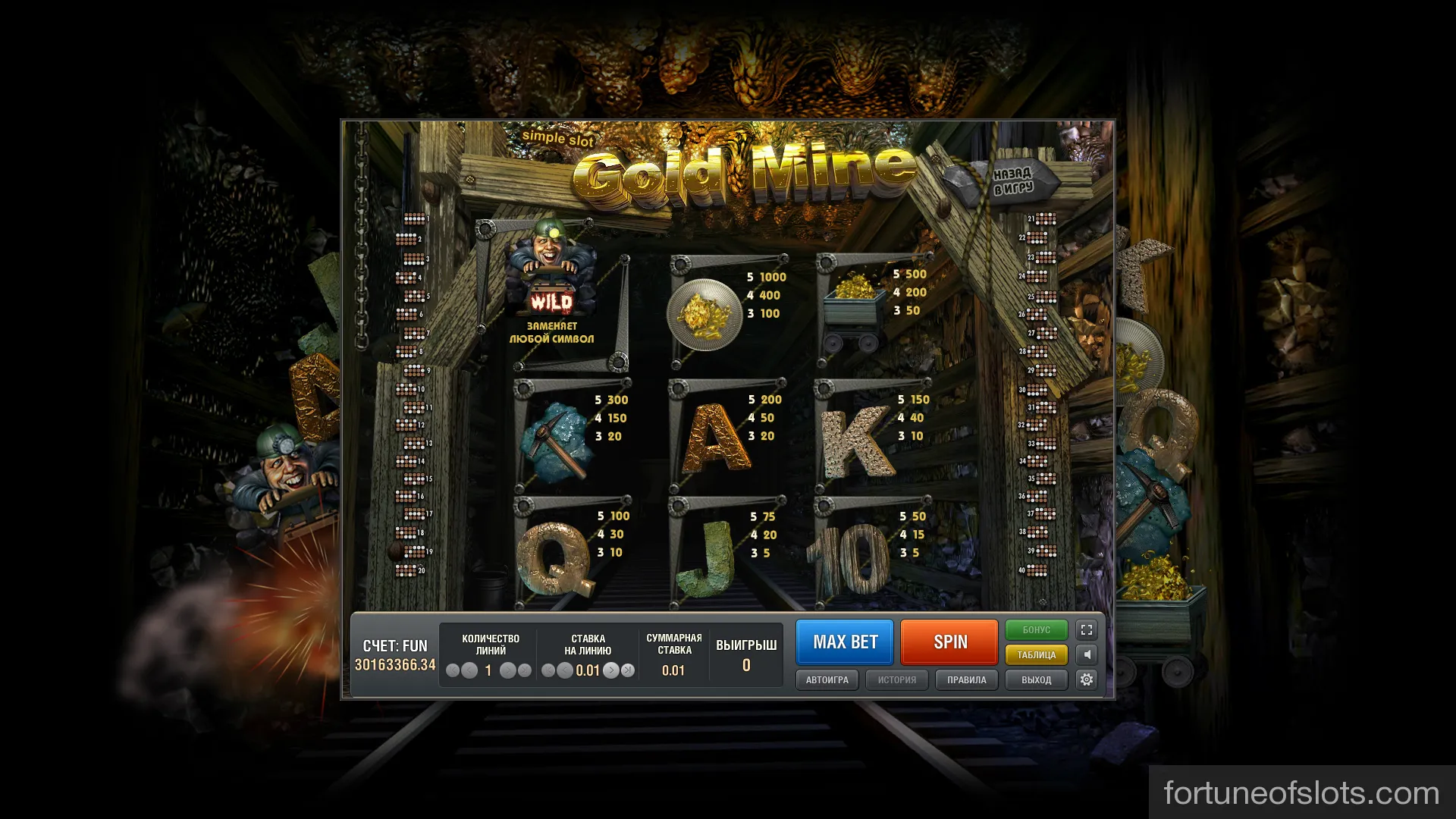 Игровые автоматы Gold Mine