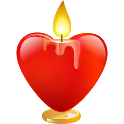 gift candle heart